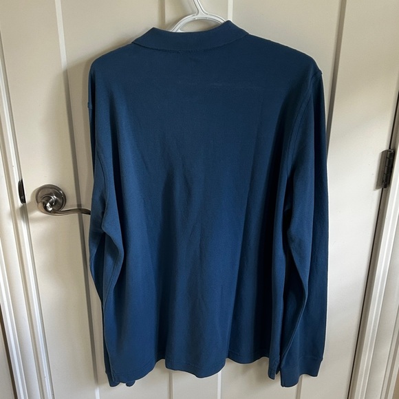 NWT Benetton Blue Long Sleeve Polo Shirt, size XXL - Picture 5 of 5